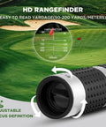 Pro Grade Golf Accessories Set With High End PU Case, Includes 3 Golf Balls, HD Rangefinder with adjustable focus on golf course
