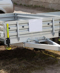 Keep Your Rig Rock Solid With Boss Grade Telescoping Stabilizer Jacks 2500 Lb Capacity Adjusts Two To Eighteen Inches on a trailer.