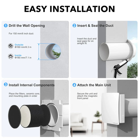 Kick Up Your Comfort Level With This Six Inch Heat Recovery Ventilator Packing A Ceramic Core To Grab Ninety Percent Of Warmth While Serving Hassle Free WiFi Controls And Crisp Airflow Year Round