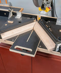 Professional Grade Miter Saw Jig Delivering Dead Nuts Accurate Cuts Without Any Sweat Featuring Its Rock Solid Angle Guiding Mechanism built for effortless angled cuts.
