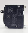 Side view of QO120 20 Amp Circuit Breaker, 1 Pole, 120 Volt, UL Listed, 10kA AIR, Plug In, Standard Type for home and commercial use.