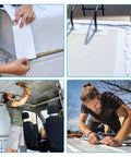 Application of RV Roof Sealant Tape 2 Inch By 50 Feet White Waterproof Leak Patch for punctures on RV surface and seams