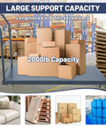 Beefy 60x30 Flatbed Cart With 2000 Lb Capacity, Steel Flat Dolly, Swivel Wheels, Rugged Industrial Utility Cart For Warehouse, Moving Luggage, And Tough Jobs with boxes