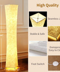 Tall Dimmable Floor Lamp With White Fabric Shade 64 Inch Standing Light Two 12W LED Bulbs 3 Brightness Levels Cozy Vibe