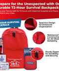 Family Ready All In One 2 Person Emergency Survival Kit For Hurricanes And Earthquakes With A 72 Hour Gear Backpack Disaster First Aid Supplies