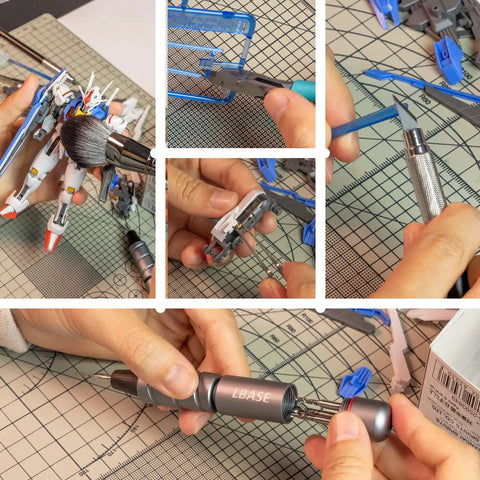 Premium Model Building Tool Kit For Gundam And Plastic Models, Precision Hobby Tools For Detailing And Repair in use