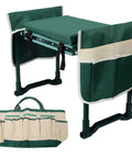 Foldable Garden Kneeler And Seat With Thick Pad Workhorse Heavy Duty Portable Gardening Stool with Tool Pouches for Kneeling Sitting