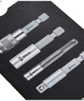 Magnetic Quick Release Hex Bit Holder Chuck With One Quarter Inch Shaft Universal Bit Holder For Quick Change Tools 50mm Length Clamshell Packaging