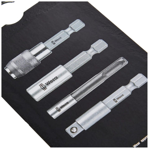 Magnetic Quick Release Hex Bit Holder Chuck With One Quarter Inch Shaft Universal Bit Holder For Quick Change Tools 50mm Length Clamshell Packaging