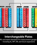 Interchangeable plates of Identibolt Pro Thread Checker With Magnetic Wall Mount For Quick Nut And Bolt Identifier Gauge For 28 Sizes