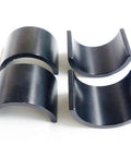 Aerobar Shim Kit Fits 26.0mm To 31.8mm Handlebars For Quick Release Aerobars Clamp Bike Bar Spacers in black metal on white background