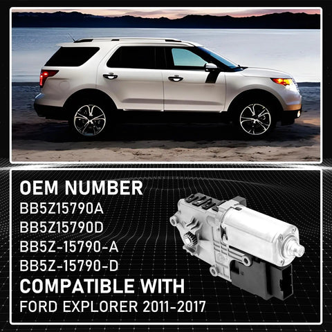 Replacement Sunroof Motor For Ford Explorer 2011 To 2017 Moon Roof Actuator image with OEM numbers and motor detail.