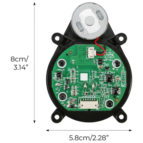 Plug and Play Laser Distance Sensor Replacement For Roborock Q Revo And P10 Robot Vacuums, showing circuit board and dimensions.