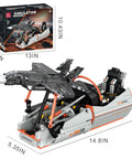 F-35 Fighter Jet Building Set With Realistic Cockpit And Mechanical Linkage, 941-Piece Model Airplane Kit dimensions shown