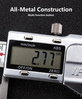 Close-up of All In One Outside Groove Caliper With High Resolution Readout showing 2.77mm on digital display, stainless steel body.