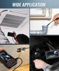 Dual Lens Endoscope With 4.3 Inch IPS Display And 16.4 Foot Cable, 1920P HD Real Time Imaging, Front And Side Cameras, 170 Degree Wide Viewing Angle, Zoom And Brightness Control For Clear Inspections used in vents, pipes, and engines