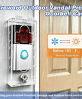 Keep Your Smart Video Doorbell Locked Down Tight With This Tough Love Outdoor Anti Theft Security Box Made From Crisp Clear Acrylic, showing a vandal-proof clear case.