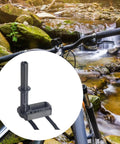 All In One Bike Repair Multitool Kit With Lightweight PP Body And Anti Slip Surface, Black Strap, shown by a mountain stream
