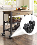 Badass Heavy Duty Swivel Caster Wheels With Parking Brakes And M6x15 Threaded Stems For Gnarly Desk Furniture And Sick Cart Build Repairs 4 Pack under a kitchen table.