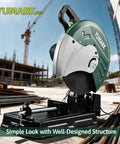 Powerful 2400W 3800RPM Chop Saw With 14 Inch Blade 45 Degree Adjustable Metal Cutting Angles For Rebar Angle Iron