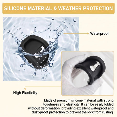 Slick Silicone Door Lock Protectors Universal Auto Latch Guards in water showcasing waterproof silicone material.