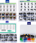 Plastic case of 5162 Piece DIY Electronics Components Kit with resistors, capacitors, inductors, LEDs, ICs, diodes, and switches.