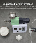 Heavy Duty Commercial 3D Printer Filament Extruder Recycler Machine with 300W heater and plastic pellets for smooth filament production.