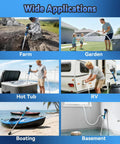 Wide applications of the Cordless Stick Water Pump Moves 720 GPH With No Sweat for draining pools, spas, and RVs.