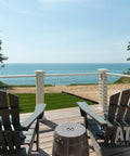 Outdoor deck with cable railing using Swivel End Fittings For Cable Railings Five Thirty Second Inch 316L Marine Grade Stainless Steel Ten Pack.
