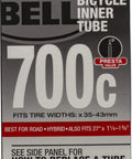 Road Bike Inner Tube 700c 35/43c With Presta Valve 40mm Mold Cured Rubber For Consistent Sidewalls Box