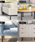 Six Pack Adjustable Height Bed Support Legs 7.08 to 12.2 Inches installed on bed, table, sofa, cabinet for stability and support
