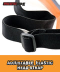 Close-up of adjustable elastic head strap for Wide Vision Safety Glasses with buckle for secure fit and comfort.