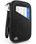 Family RFID Travel Document Organizer And Passport Wallet For Women And Men On The Go Waterproof Zippered Card Holder with boarding pass
