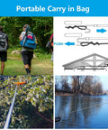 Telescoping Pickup Tool With Two Hooks Extends Up To 9.8 Feet, used for retrieving items from trees and over water.