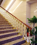 Heavy Duty Clear Acrylic Railing Posts And Balustrade Spindles For Decks Patios And Pools With Ground Mount Screw Kits on staircase