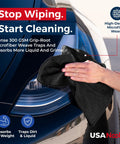 Ultra Absorbent Microfiber Cleaning Cloth 12.5x12.5 Inches, 300 GSM, wiping car headlight
