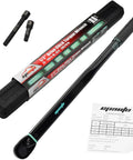Beefy 1/2-Inch Drive Click Torque Wrench With 25-250 Ft-Lb Range, pre-calibrated, case included, Cr-V ratchet head shown
