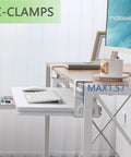 Under Desk Keyboard Tray With Clamp On Mount 19.7 By 11.81 Inches Space Saving Pull Out Keyboard Drawer For Home Office