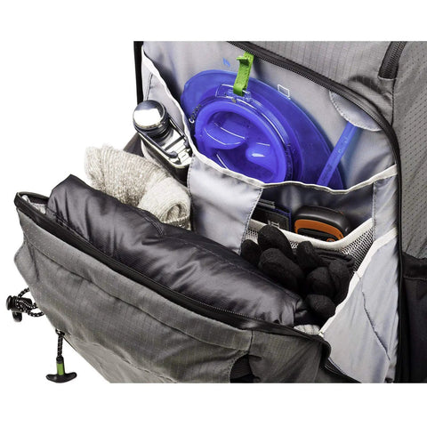 Inside view of BackLight Elite 45L Camera Daypack For DSLR And Mirrorless Gear with gear and accessories