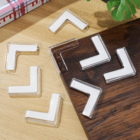 Eight Pack Silicone Corner Protectors for baby proofing and home safety edge guards on table surface