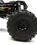 Close-up of RBX10 Ryft 1/10 Scale 4WD Brushless RC Truck Ready To Run Rock Bouncer RTR with durable tube chassis.