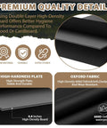 Rock Solid Queen Bunkie Board 57X80 Black Foldable Bed Platform detailed description of premium high-density fabric and board material.