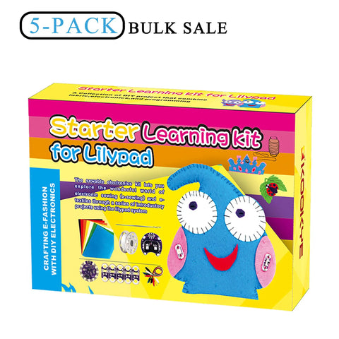 LilyPad Sewable Electronics Starter Kit For Arduino Learning E Textiles Cuttable Electronics Projects box