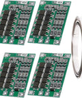 Image of Heavy Duty 3S 40A Lithium Battery Protection Board For 18650 Cells Pack Of 4 with circuit components and nickel strips.