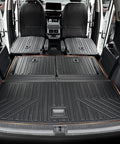 All Weather TPE Cargo Mat With Backrest Mats For Volkswagen Atlas 6 And 7 Seat SUV 2018 2019 2020 2021 2022 2023 2024 2025 2026 Trunk Liner Custom Fit Not For Cross Sport installed in rear cargo area