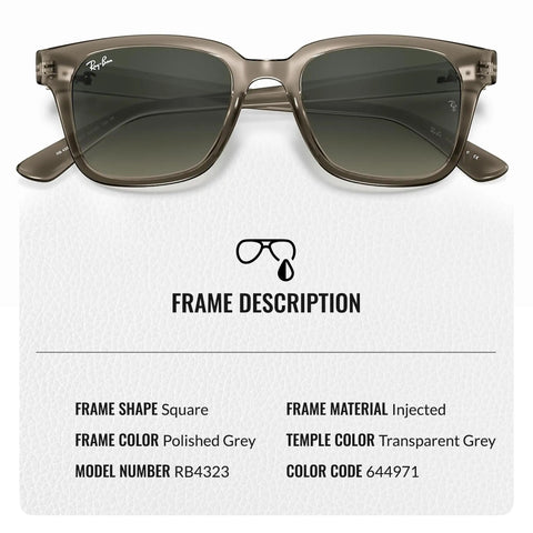 Dope Square Shaped Non-Polarized Sunglasses with Polished Grey Frame and Light Grey Gradient Lenses for Men and Women