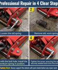 19 Piece 3 Ton Floor Jack Repair Kit With Replacement Springs And Hydraulic Rebuild Parts For Most 3 Ton Jacks DIY steps