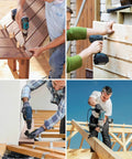 3 Inch Deck Screws 138 Pcs Exterior Wood Screws Size 10 Epoxy Coated T25 Star Bit Salt Spray Tested Over 1500 Hours Rust Resistant for Outdoor Decking and Fencing being used in various outdoor projects.