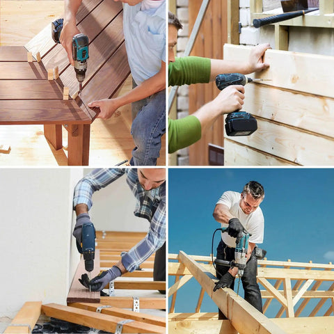 3 Inch Deck Screws 138 Pcs Exterior Wood Screws Size 10 Epoxy Coated T25 Star Bit Salt Spray Tested Over 1500 Hours Rust Resistant for Outdoor Decking and Fencing being used in various outdoor projects.