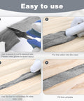 Step-by-step use of Steel Wool Mice Blocker Kit With 20 Ft Stainless Steel Wool Fill Roll for gap sealing.